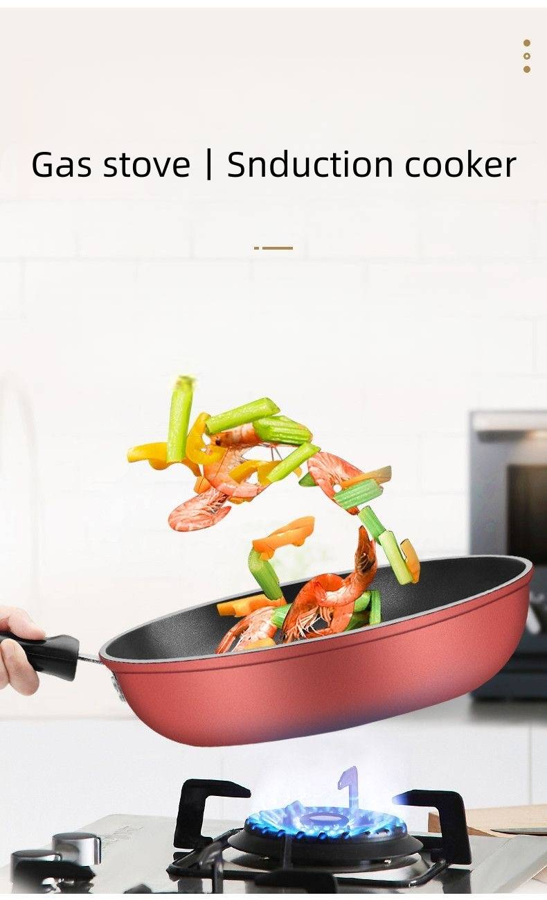 24cm Cast Iron Non Stick Frying Pan, Easy Clean Reduced Smoke Skillet, No Burn Food Release, Heavy Gauge Base Fast Even Heat, Gas And Induction Hob_voghion.com