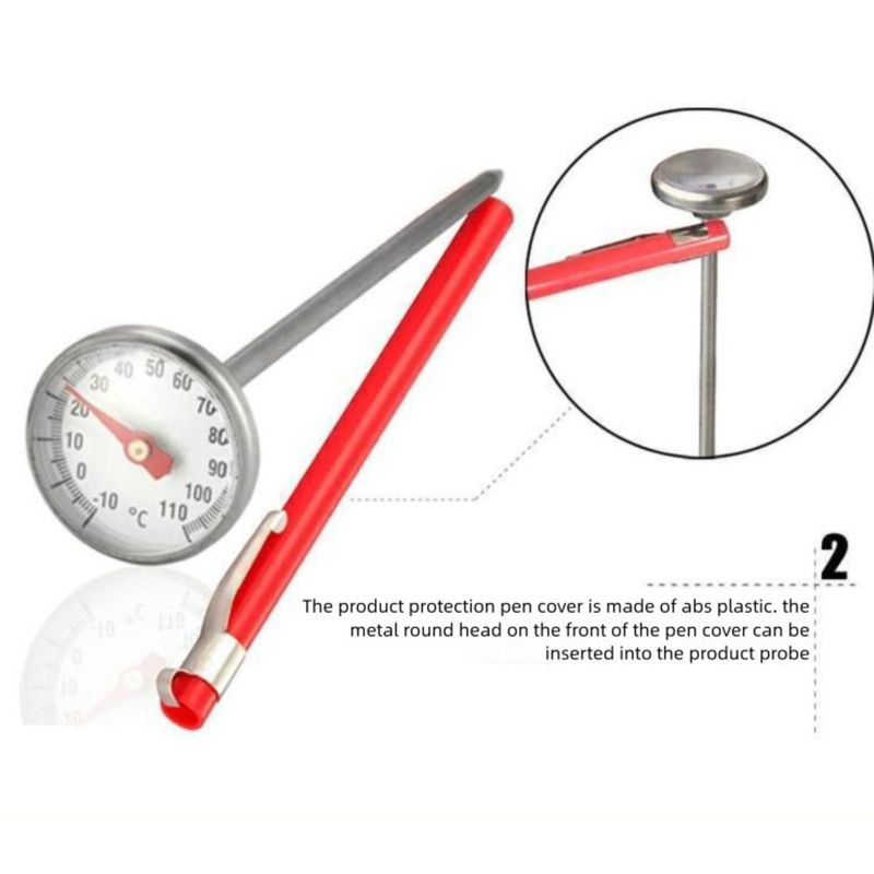 Professionele keukenthermometer met directe aflezing, -10°C~110°C, vaatwasserbestendig, onbreekbare lens, geen batterijen nodig_voghion.com