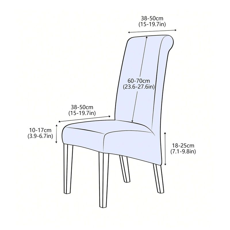 Premium Elastic Velvet Chair Cover - Gold Diamond Pattern For High Back Dining Chairs (Luxury Home & Hotel Use)_voghion.com