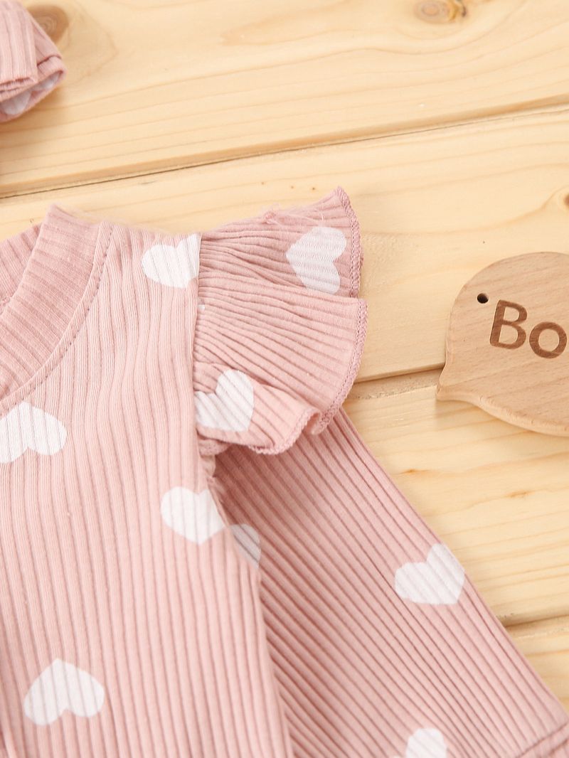 Ropa nueva de otoño e invierno para hombre y mujer, mono de manga larga con estampado en forma de corazón y pañuelo para la cabeza_voghion.com