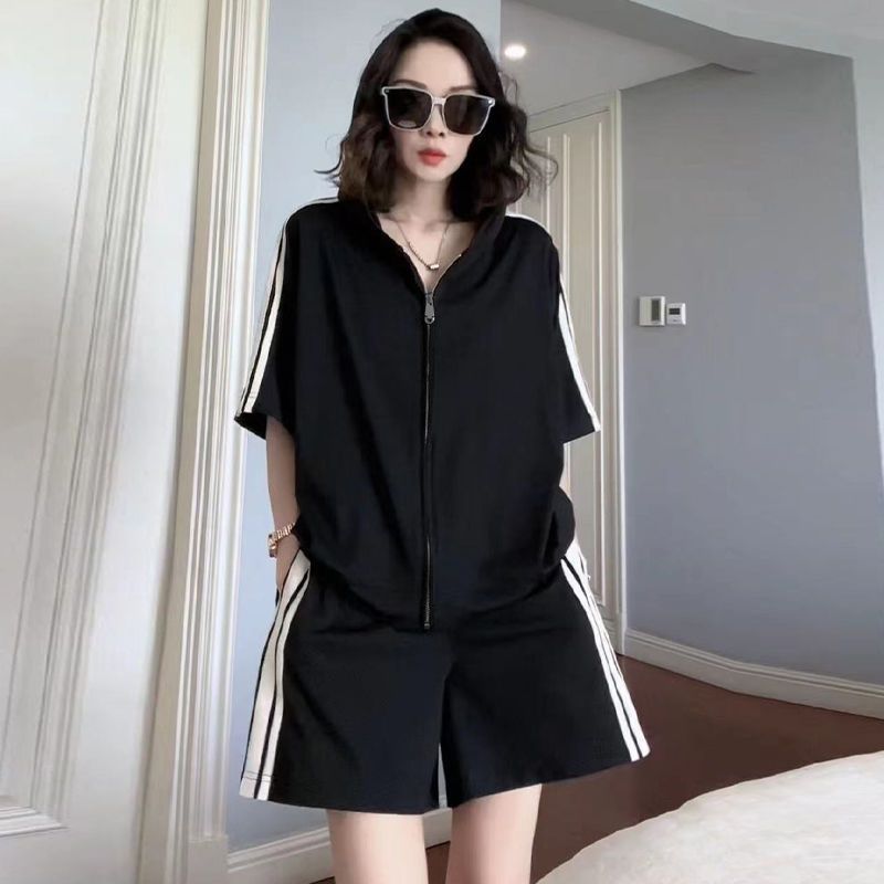 2024 Women's Summer Loose Fashionable Large Size Two-Piece Set_voghion.com