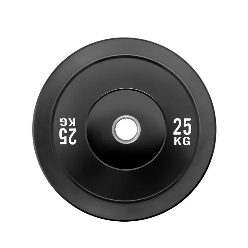 Barra de pesas para sentadillas con mancuernas de goma negra de competición para levantamiento de pesas, placa de alto rebote para gimnasio en casa para hombres_voghion.com