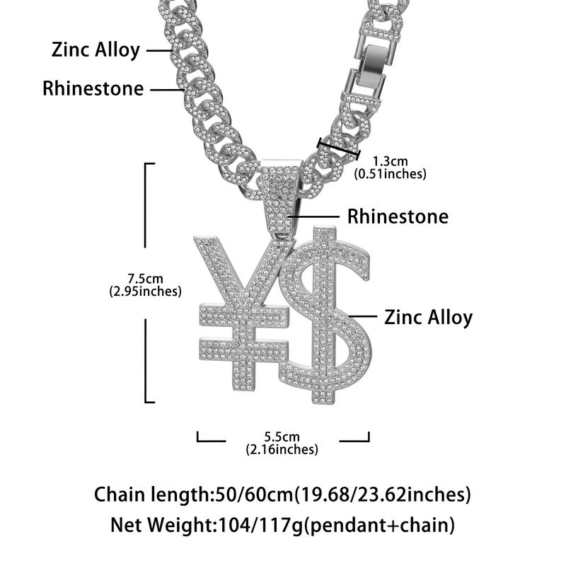 Men's Hip Hop Luxury Stainless Steel Watch Set With Cuban Link Chain & Diamond Pendant – Quartz Movement, Alloy Case, Fashion Statement_voghion.com