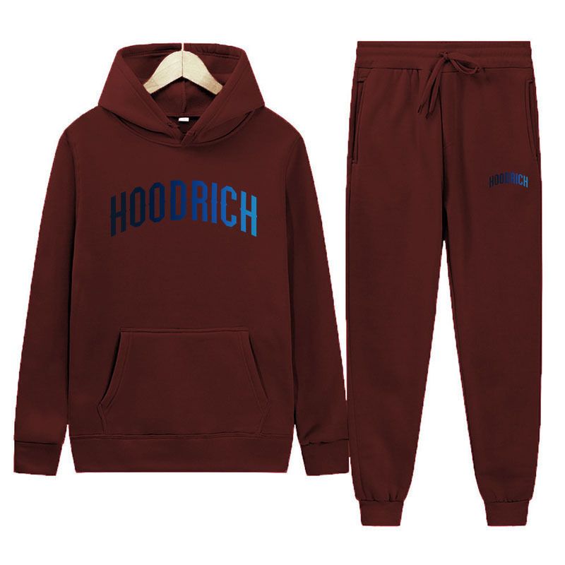Hoodrich Sportswear Sweatshirt Pattern Print Hoodie Two-Piece Set_voghion.com
