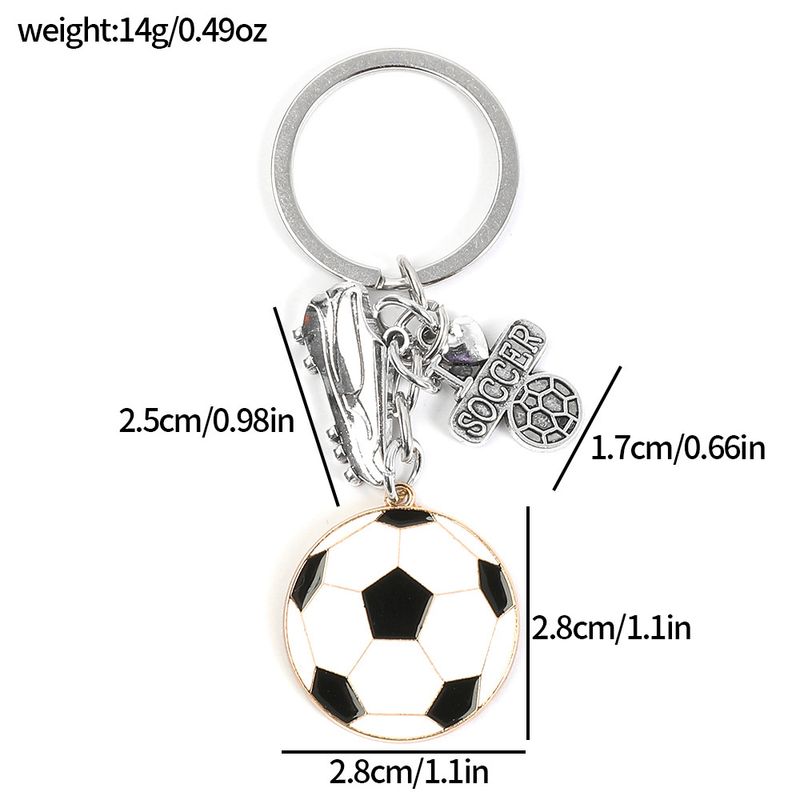 Portachiavi commemorativo in lega con ciondolo a forma di goccia per appassionati di sport calcistici, borsa per la scuola, accessori_voghion.com