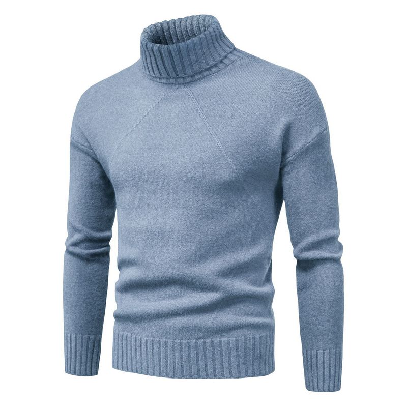 Tricots pour hommes col roulé mode pull à manches longues base_voghion.com