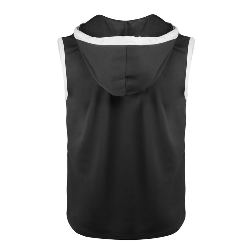 2024 Summer New Men's Tank Top Hooded Shoulder Trendy Brand Casual Sleeveless T-shirt_voghion.com