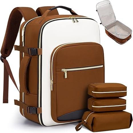 Mochila de viagem de grande capacidade Happypeople - Mochila unissex leve e durável em tecido Oxford com compartimento para laptop (16 polegadas), várias cores_voghion.com