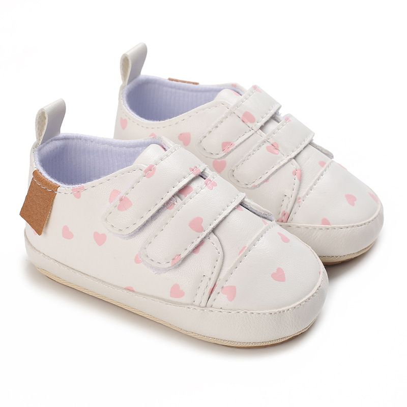 Mère et enfants printemps et automne 0-1 an garçons et filles bébé bambin chaussures amour semelle en caoutchouc bébé chaussures une pièce livraison directe_voghion.com