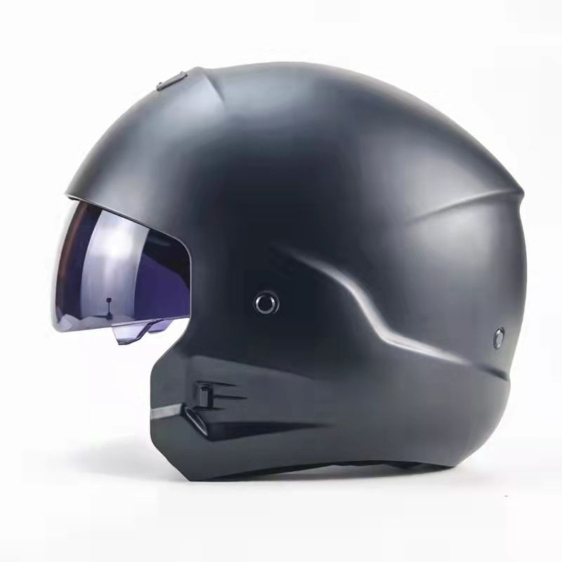 Samurai Black Scorpion Herr Kombinationshelhjälm Four Seasons Mech Battle Damage_voghion.com