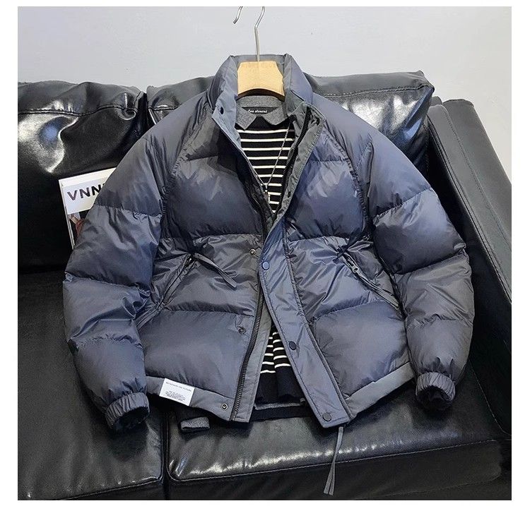 Abbigliamento maschile nuovo standard nazionale giacca da uomo in seta e cotone da uomo tinta unita collo alto giacca corta calda versatile può essere aperta_voghion.com