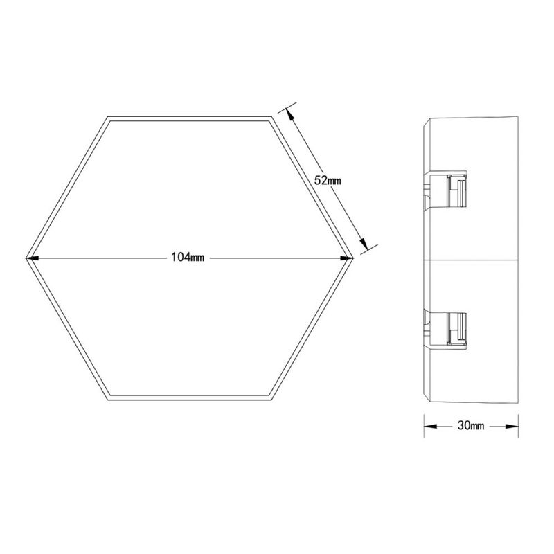 WIFI RGB Quantum Hexagon Night Light 5V USB DIY Game LED Wall Lamp For Home Decoration Atmosphere Lamps_voghion.com
