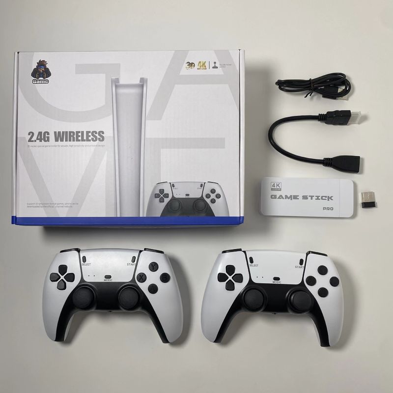 Belaidis televizoriaus žaidimų konsolė su HDMI ryšiu, 2.4G, didelės raiškos, 4K, dviejų žaidėjų, retro stiliaus_voghion.com