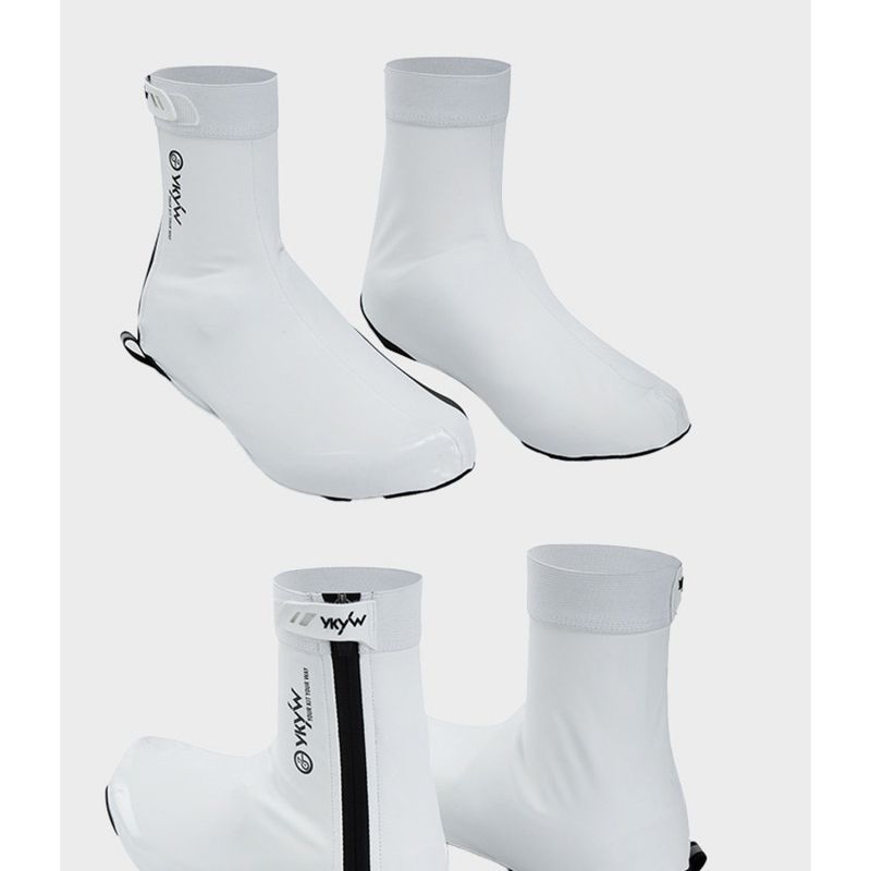 YKYWBIKE Winter Waterproof Velcro Solid Color Cycling Shoe Covers With Fleece Lining For Warmth_voghion.com