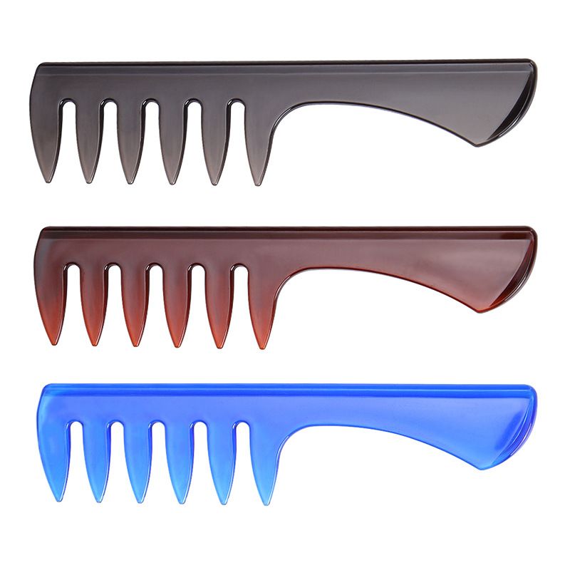 Pettine portatile per capelli professionale da uomo, largo, con dorso obliquo, testa divisa, denti grandi_voghion.com