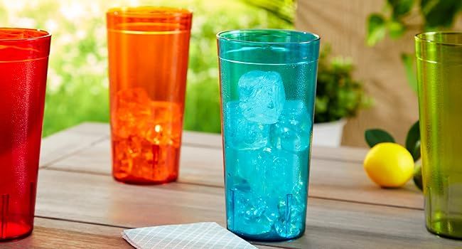 Gobelets réutilisables en plastique acrylique US Café (lot de 12), gobelets à thé glacé de 940 ml, style restaurant, de qualité supérieure_voghion.com
