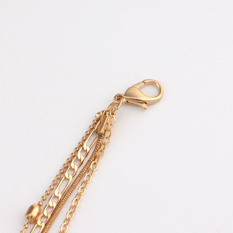 Catena da vita multistrato alla moda con ciondolo a forma di fiore cavo e croce - Design con strass intarsiati per donna, stile INS_voghion.com
