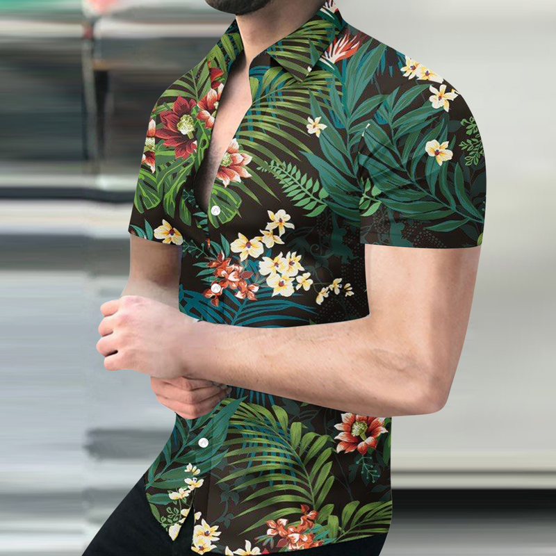 Poletna nova moška majica s kratkimi rokavi s 3D digitalnim tiskom in večjo velikostjo za prosti čas_voghion.com