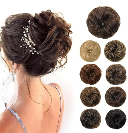 Chignon, Chignon Veri Capelli Umani Al 100% Arruffati Estensione Updo Chignon Riccio Naturale Con Fascia Elastica Chignon Per Donne_voghion.com