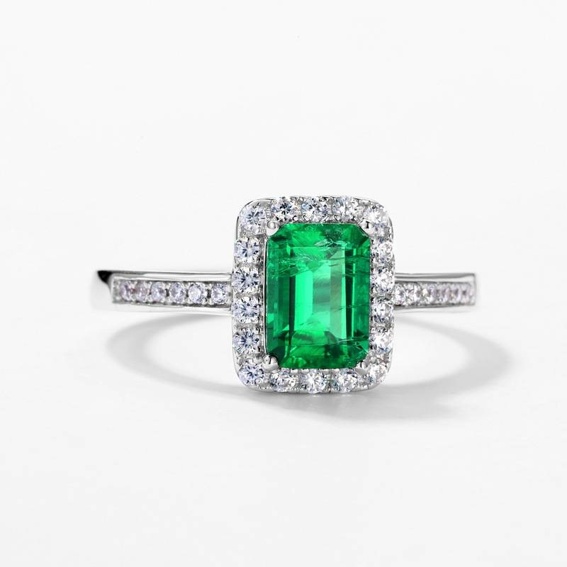 S925 Silber Ring Weibliche Kultiviert Smaragd Retro Licht Luxus Finger Ring Edle_voghion.com