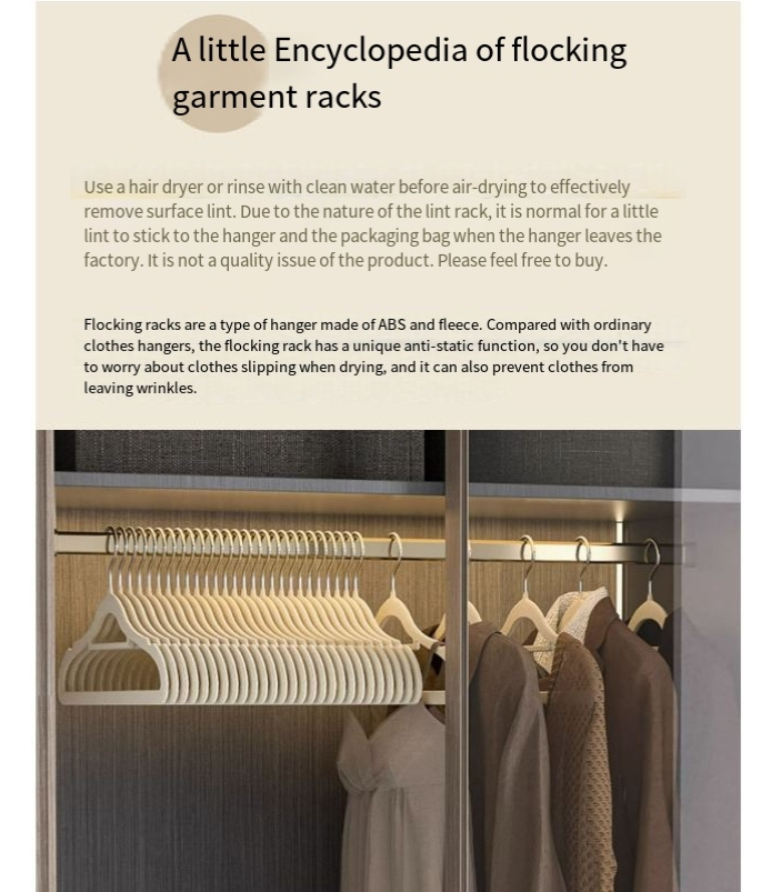 Flocking Hanger Seamless Non Slip Household Storage Thick Plastic Clothes Hanger Organizer Special Clothes Rack_voghion.com