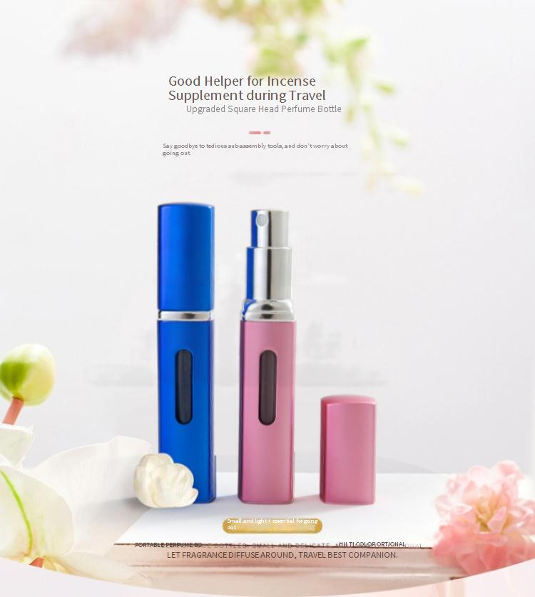 Parfumetilbehør Spot 8ML Firkantet Selvpumpende Parfumeflaske Bund Direkte Påfyldningssprayflaske Aluminium Bærbar Press Flush Parfumeflaske_voghion.com