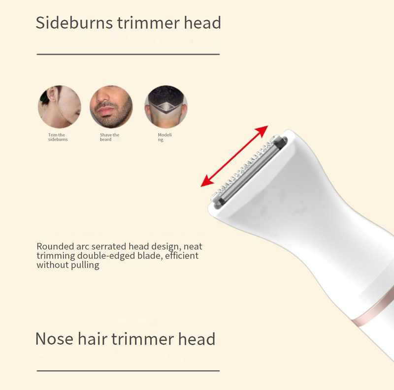 Depilator do usuwania włosów, urządzenie do usuwania włosów, golenie dla kobiet, trymer do brwi, wielofunkcyjna maszynka do golenia dla mężczyzn 5 w 1_voghion.com