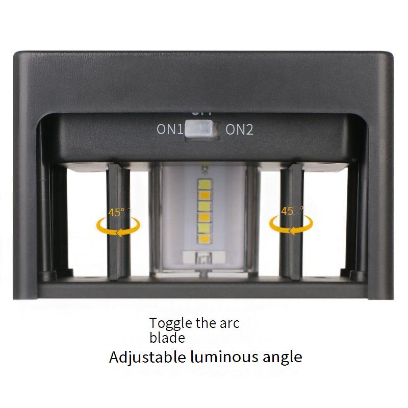 Solar Wall Light Outdoor, 6+6 LED Adjustable Garden Lights With Warm White Light, Waterproof Landscape Lighting For Patio, Yard, Fence, Villa_voghion.com