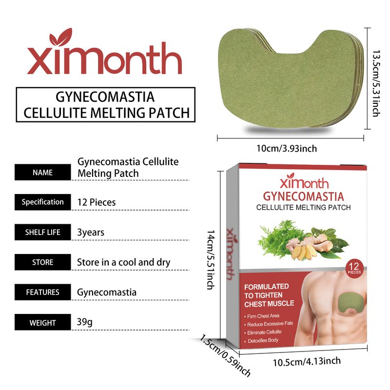 Cerotto per la cura del seno maschile, specificamente progettato per il seno maschile, con un cerotto per la cura del seno sano, compatto e anti-cascante._voghion.com