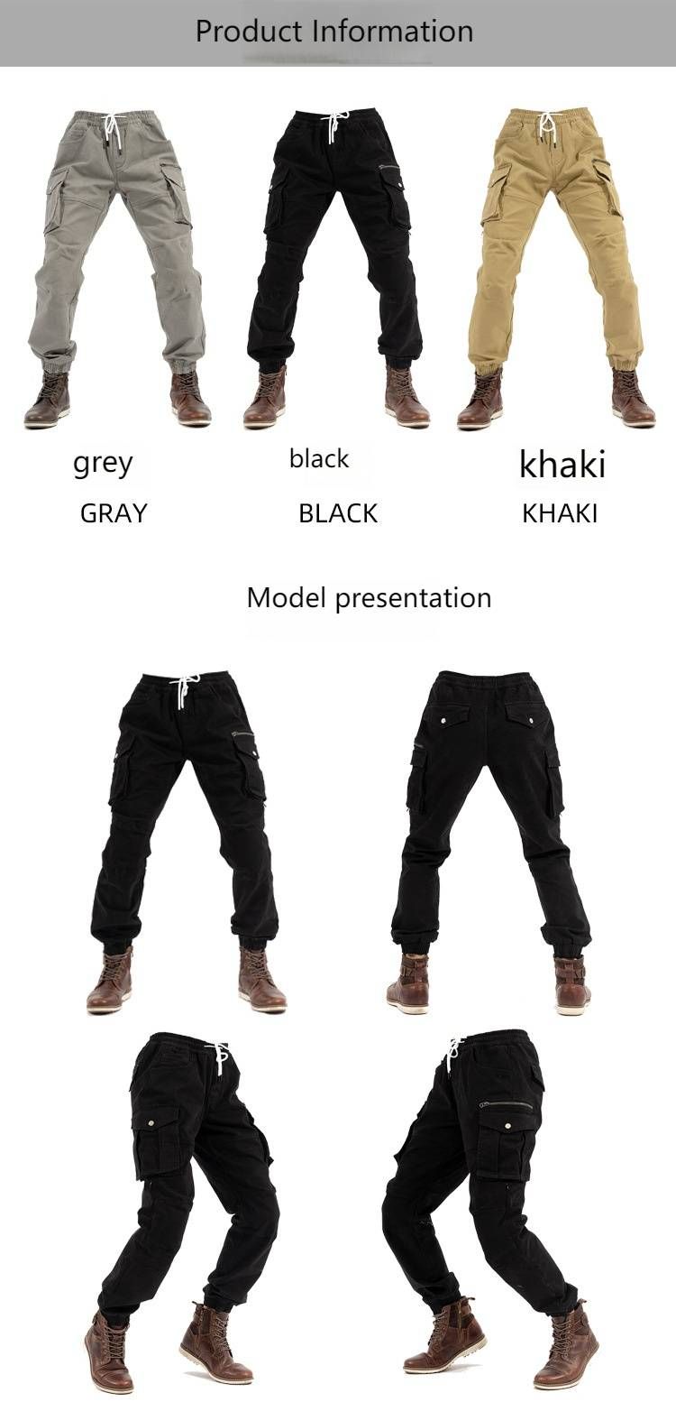 Winter Motorcycle Riding Pants – Thermal Lined, Windproof & Anti-Slip For Men & Women, Adjustable Waist With Cargo Pockets (Black/Grey/Khaki, S-XXXL)_voghion.com