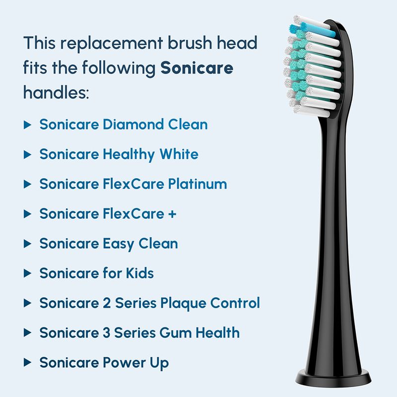 4 Pcs Replacement Toothbrush Heads Compatible With Philips Sonicare Electric Brush Head Refills For 1100 2100 4100 4300 5100 5300 6100 6500 7000 7300_voghion.com