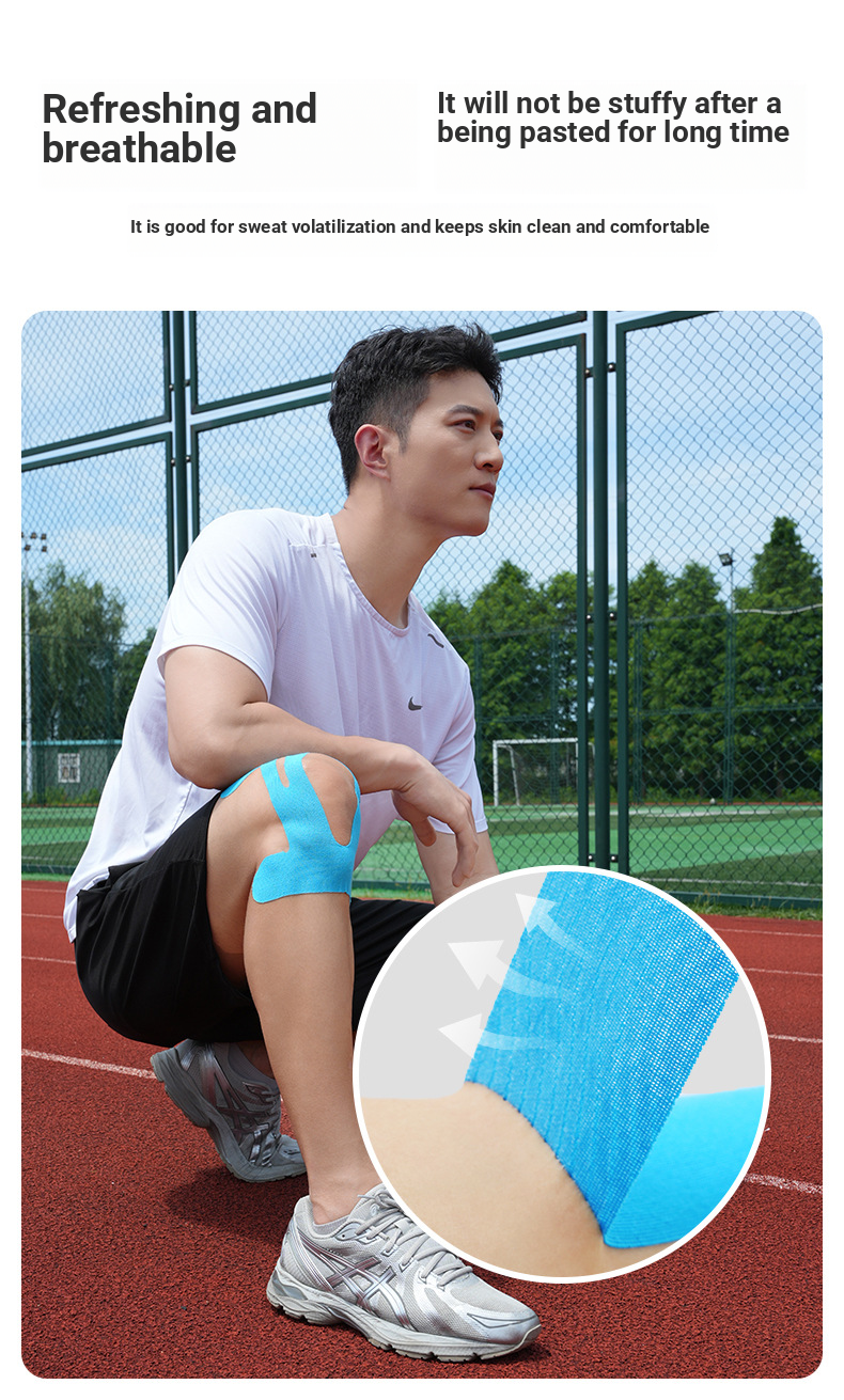 Pre-cut Knee Muscle Patch, Elastic Muscle Patch, Sports Protective Tape, Pre-cut Muscle Patch_voghion.com