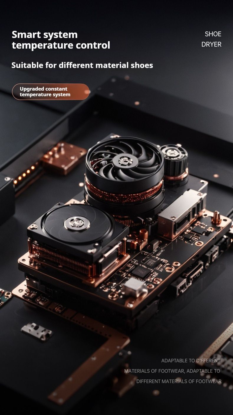 Multi-Core Shoe Dryer & Warmer – 180W Fast Drying, UV Sterilization, 4-Core Heating, EU/US/JP Plug (220V/110V) – White/Blue_voghion.com