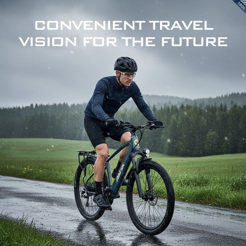 Bicicleta elétrica Aairsk S800 para adultos, bateria de 36V 13Ah, trava com cartão inteligente_voghion.com