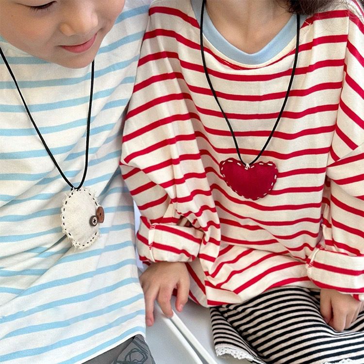 Collier en tissu coréen fait main pour enfants, pendentif mignon pour vêtements, pull, accessoires pour vêtements d'automne et d'hiver faits à la main_voghion.com