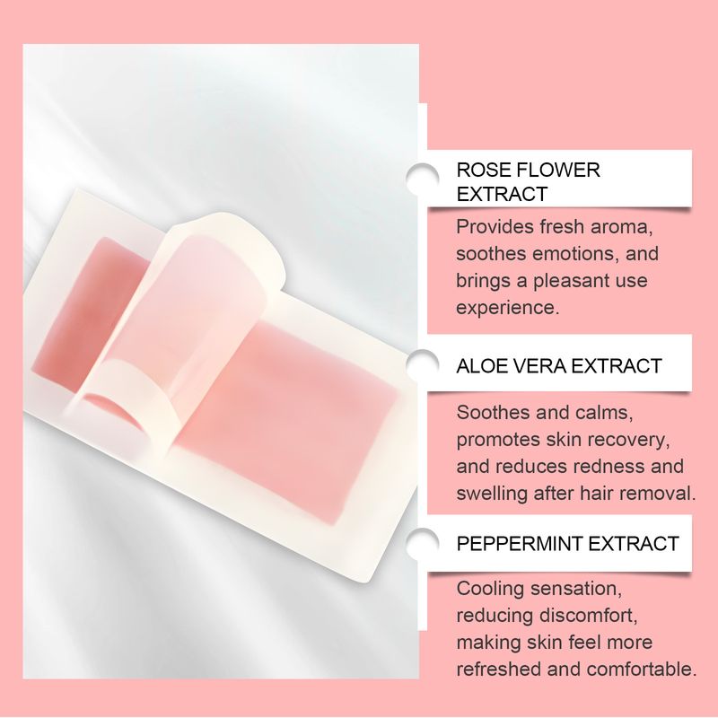 Strisce profumate OCEAURA, depilazione delicata, idratante, rinfrescante, per la pelle liscia del corpo_voghion.com
