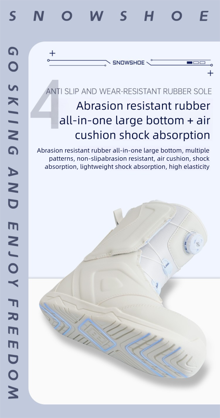 Lanke Schneeschuhe Outdoor-Skiausrüstung Herren und Damen Snowboardschuhe Wasserdicht Warm Flach Blumenmuster Skating_voghion.com