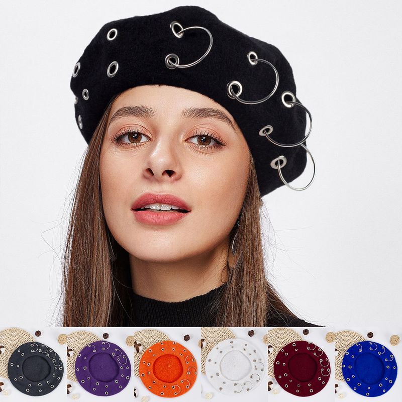 Damen herbst und winter stil alle spiel baskenmütze hut damen Britischen hut retro kürbis maler hut_voghion.com