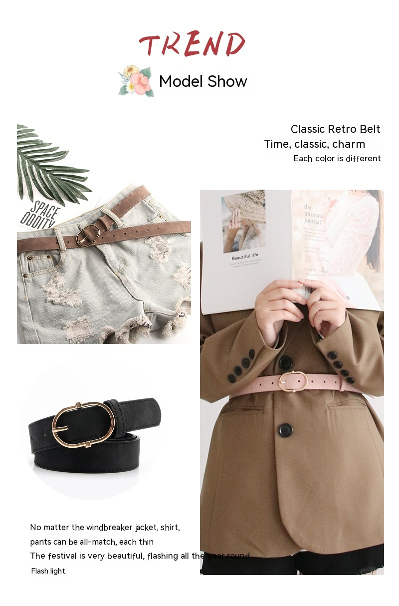 2023 Cintura da donna di nuova vendita Pulsante giapponese Moda opaca Cintura in PU di alta qualità Abbigliamento per ragazze Cinghie decorative abbinate_voghion.com