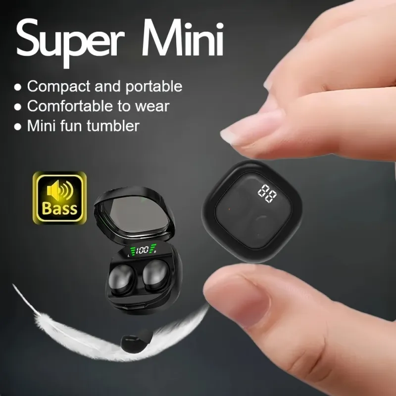 Mini 5.3 Kabelloses Bluetooth-Headset, kleine Ohrhörer, Schlaf, Arbeit, Sport, unsichtbarer Kopfhörer, HD-HIFI-Bass-Klangqualität_voghion.com