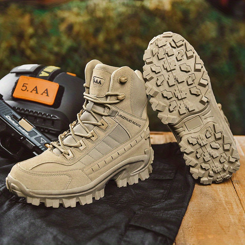 Stivali tattici militari resistenti e antiscivolo per escursioni e trekking all'aperto_voghion.com
