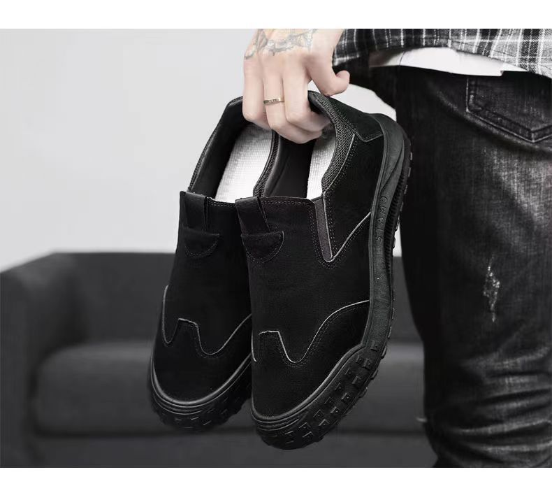 Arbeitsschutzschuhe Herrenschuhe Sommer Heiße niedrige wasserdichte Lederstiefel Herren Outdoor Rutschfeste, verschleißfeste Freizeitarbeitsschuhe_voghion.com