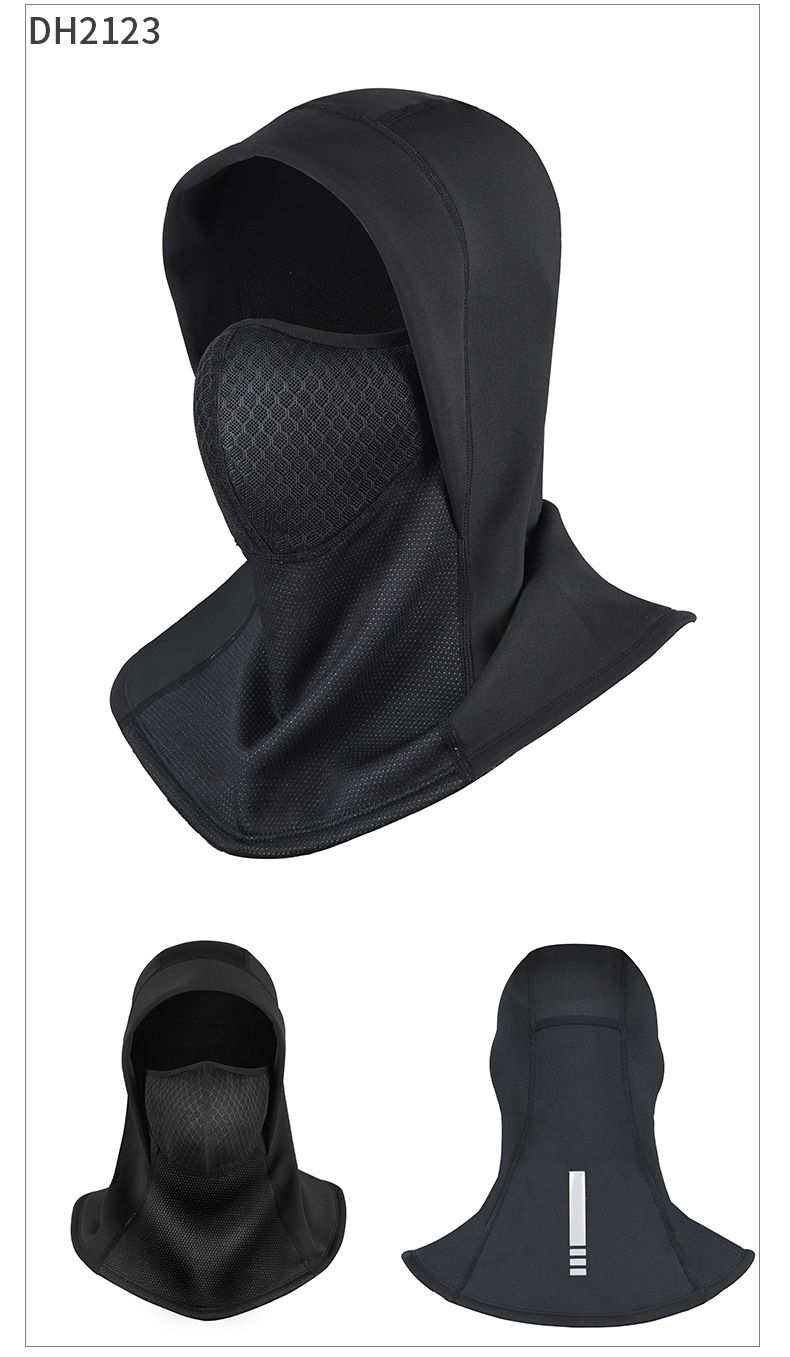 Mascarilla de ciclismo de invierno - Pasamontañas térmico y cortavientos para ciclismo, motociclismo y esquí - Tejido elástico de licra/spandex - Ajuste unisex_voghion.com