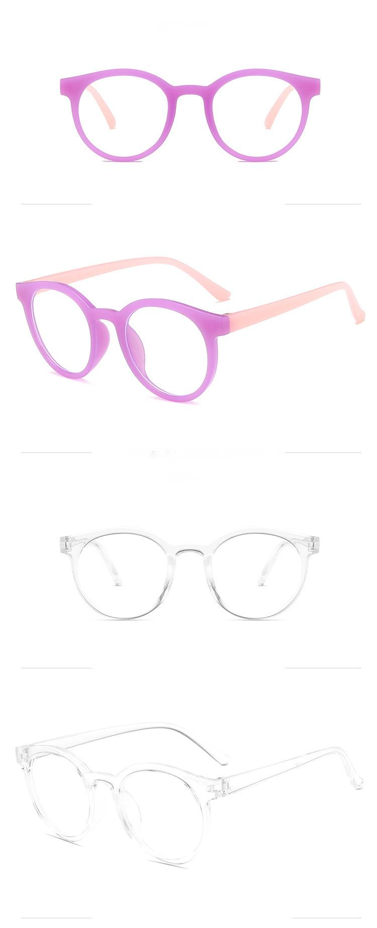 Neue runde Brille mit Anti-Blaulicht-Schutz für Kinder, Strahlenschutz für Kinder, Computer, Telefon, Online-Kurs_voghion.com
