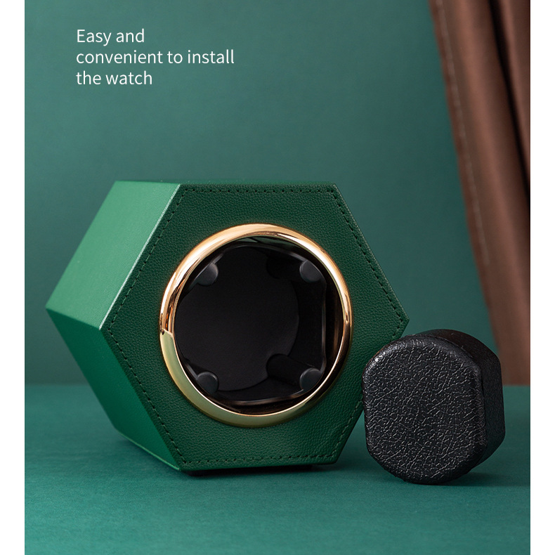 Mini caixa de relógio hexagonal de cabeça única, caixa de motor com duas velocidades ajustável, agitador de relógio_voghion.com
