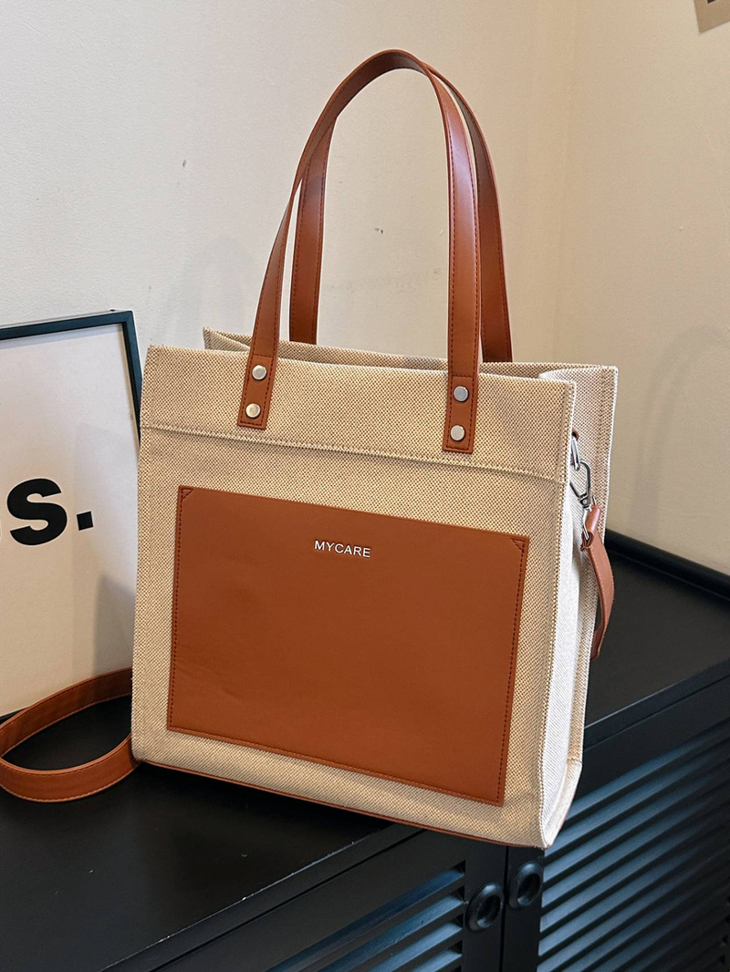 La spaziosa borsa da donna in tela è resistente, impermeabile e sigillata con cerniera, adatta per i pendolari, lo shopping, le uscite in spiaggia e l'uso quotidiano_voghion.com