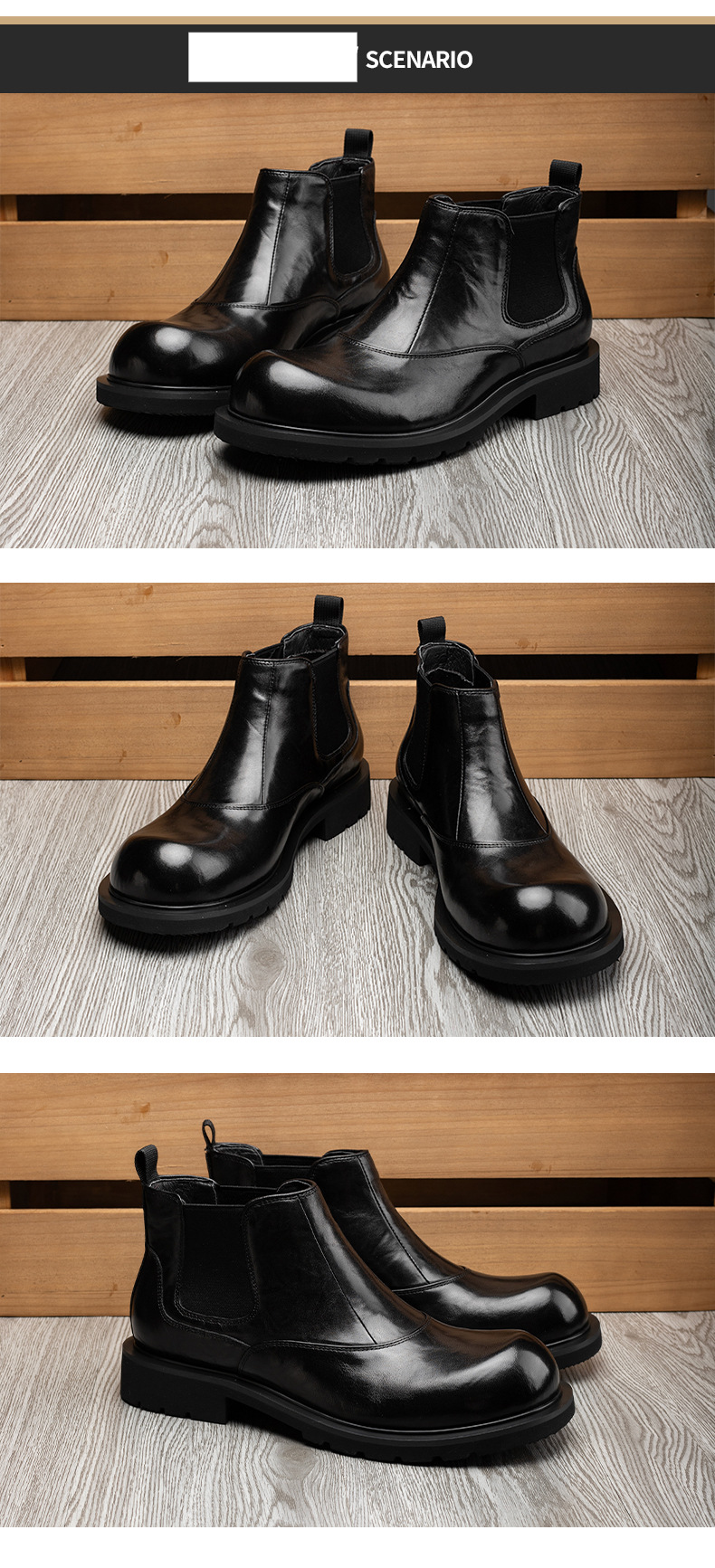 Herbst und Winter neue Fleece High-Top rutschfeste Herren Stiefeletten passen zu Herrenschuhen_voghion.com