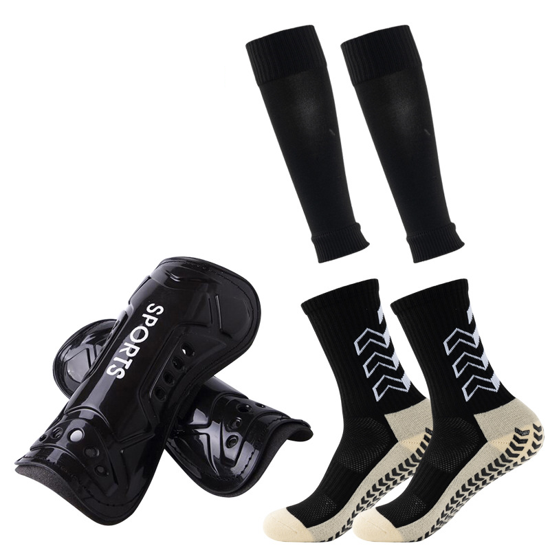 Set štitnika za noge za odrasle, preko koljena, za nogomet, muške i ženske, ljepljive, neklizajuće čarape_voghion.com