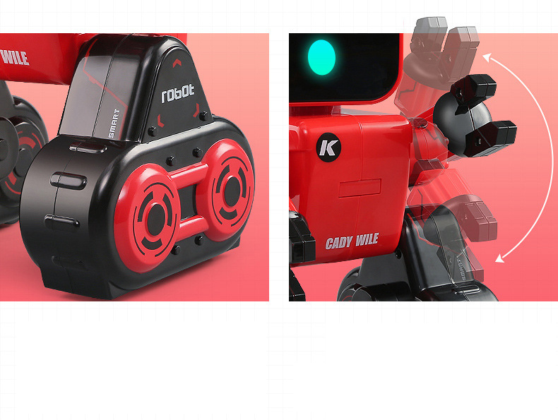 Pedagogisk smart robot med röststyrning och app-fjärrkontroll - Programmerbar läroleksak med spargrisfunktion för barn_voghion.com