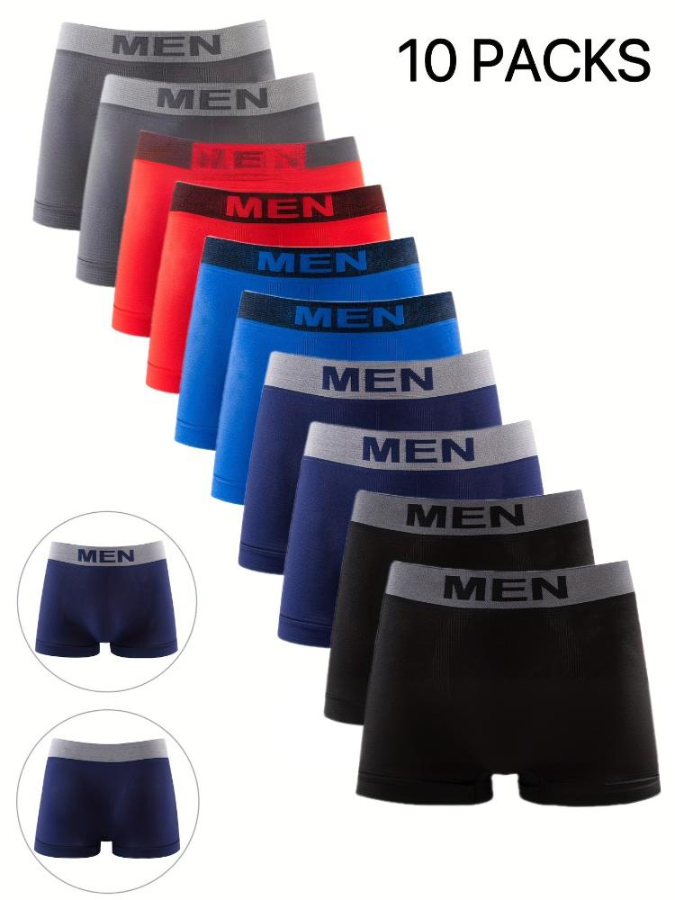 Roupa íntima e pijamas Cuecas boxer sem costura Cuecas boxer de alta elasticidade Cuecas sensuais_voghion.com